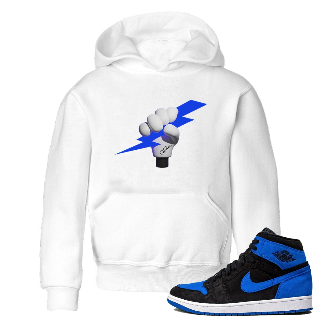 Air Jordan 1 Royal Reimagined shirt to match jordans Grab The Thunder sneaker tees AJ1 OG HIGH Royal Reimagined SNRT Sneaker Release Tees Baby Toddler White 1 T-Shirt