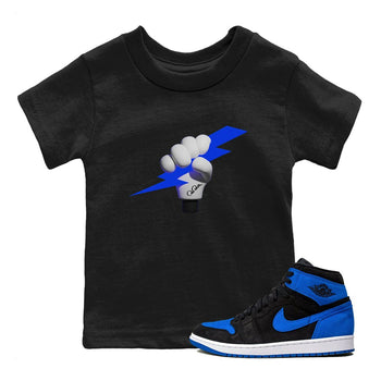 Air Jordan 1 Royal Reimagined shirt to match jordans Grab The Thunder sneaker tees AJ1 OG HIGH Royal Reimagined SNRT Sneaker Release Tees Baby Toddler Black 1 T-Shirt