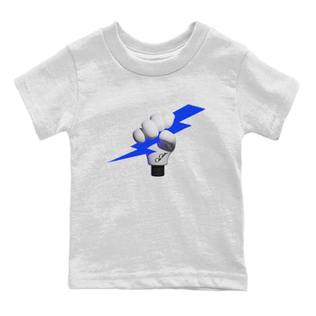 Air Jordan 1 Royal Reimagined shirt to match jordans Grab The Thunder sneaker tees AJ1 OG HIGH Royal Reimagined SNRT Sneaker Release Tees Baby Toddler White 2 T-Shirt