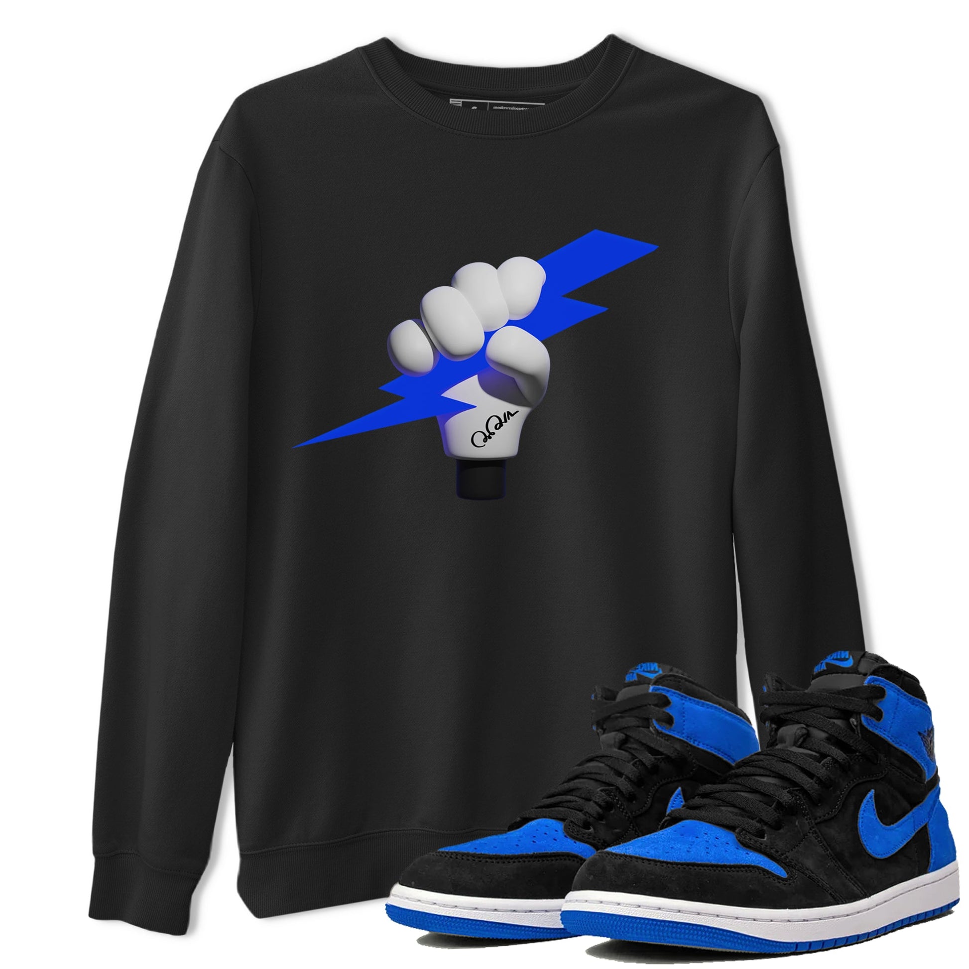 Air Jordan 1 Royal Reimagined shirt to match jordans Grab The Thunder sneaker tees AJ1 OG HIGH Royal Reimagined SNRT Sneaker Release Tees Unisex Black 1 T-Shirt