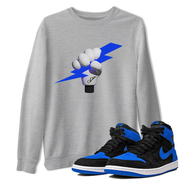 Air Jordan 1 Royal Reimagined shirt to match jordans Grab The Thunder sneaker tees AJ1 OG HIGH Royal Reimagined SNRT Sneaker Release Tees Unisex Heather Grey 1 T-Shirt