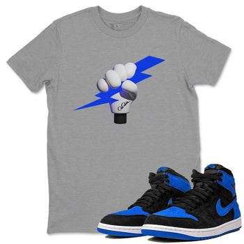 Air Jordan 1 Royal Reimagined shirt to match jordans Grab The Thunder sneaker tees AJ1 OG HIGH Royal Reimagined SNRT Sneaker Release Tees Unisex Heather Grey 1 T-Shirt