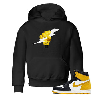 1s Yellow Ochre shirt to match jordans Grab The Thunder sneaker tees Air Jordan 1 Yellow Ochre SNRT sneaker release tees baby toddler Black 1 cotton Shirt