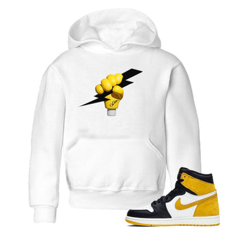 1s Yellow Ochre shirt to match jordans Grab The Thunder sneaker tees Air Jordan 1 Yellow Ochre SNRT sneaker release tees baby toddler White 1 cotton Shirt