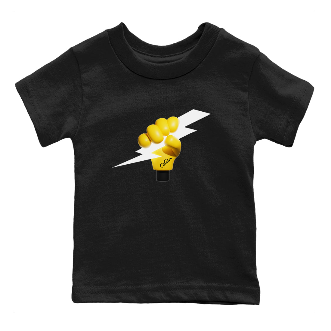 1s Yellow Ochre shirt to match jordans Grab The Thunder sneaker tees Air Jordan 1 Yellow Ochre SNRT sneaker release tees baby toddler Black 2 cotton Shirt