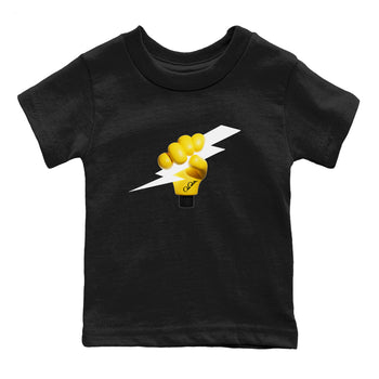 1s Yellow Ochre shirt to match jordans Grab The Thunder sneaker tees Air Jordan 1 Yellow Ochre SNRT sneaker release tees baby toddler Black 2 cotton Shirt