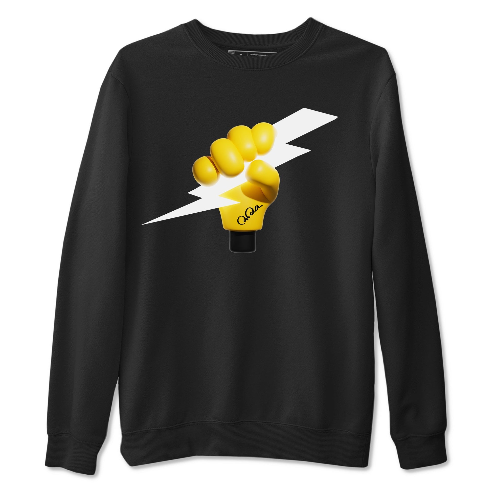 1s Yellow Ochre shirt to match jordans Grab The Thunder sneaker tees Air Jordan 1 Yellow Ochre SNRT Sneaker Release Tees unisex cotton Black 2 crew neck shirt