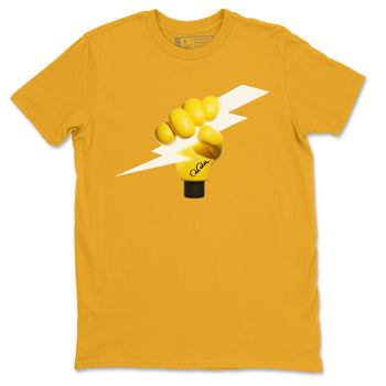 1s Yellow Ochre shirt to match jordans Grab The Thunder sneaker tees Air Jordan 1 Yellow Ochre SNRT Sneaker Release Tees unisex cotton Gold 2 crew neck shirt