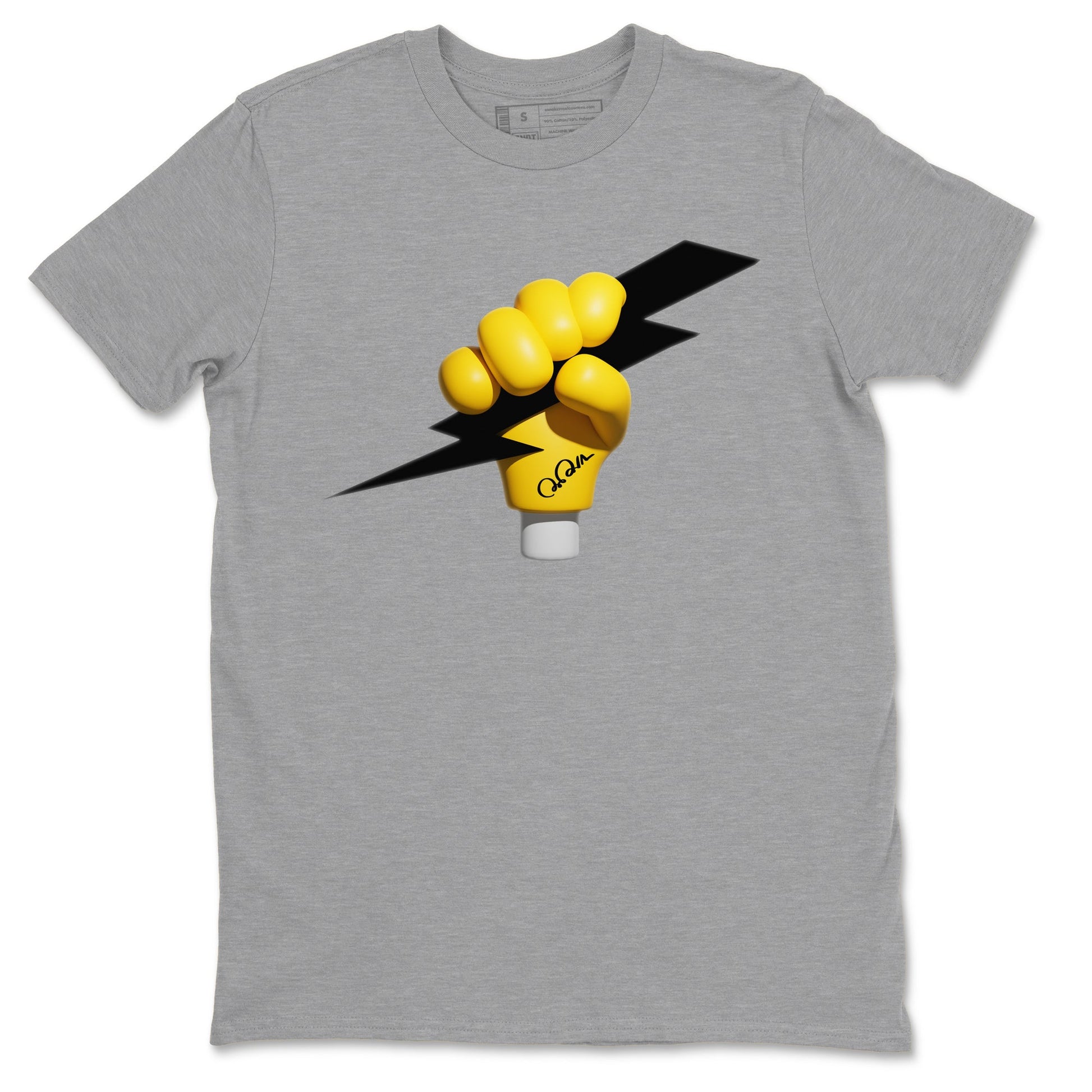 1s Yellow Ochre shirt to match jordans Grab The Thunder sneaker tees Air Jordan 1 Yellow Ochre SNRT Sneaker Release Tees unisex cotton Heather Grey 2 crew neck shirt