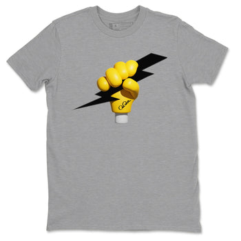 1s Yellow Ochre shirt to match jordans Grab The Thunder sneaker tees Air Jordan 1 Yellow Ochre SNRT Sneaker Release Tees unisex cotton Heather Grey 2 crew neck shirt