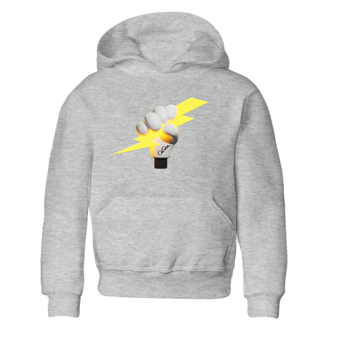 Air Jordan 4 Thunder Sneaker Match Tees Grab The Thunder Sneaker Tees Yellow AJ4 Thunder Sneaker Release Tees Kids Shirts Heather Grey 2