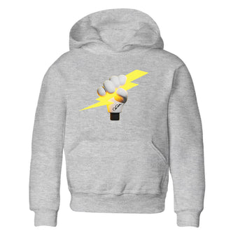 Air Jordan 4 Thunder Sneaker Match Tees Grab The Thunder Sneaker Tees Yellow AJ4 Thunder Sneaker Release Tees Kids Shirts Heather Grey 2