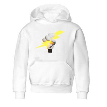 Air Jordan 4 Thunder Sneaker Match Tees Grab The Thunder Sneaker Tees Yellow AJ4 Thunder Sneaker Release Tees Kids Shirts White 2