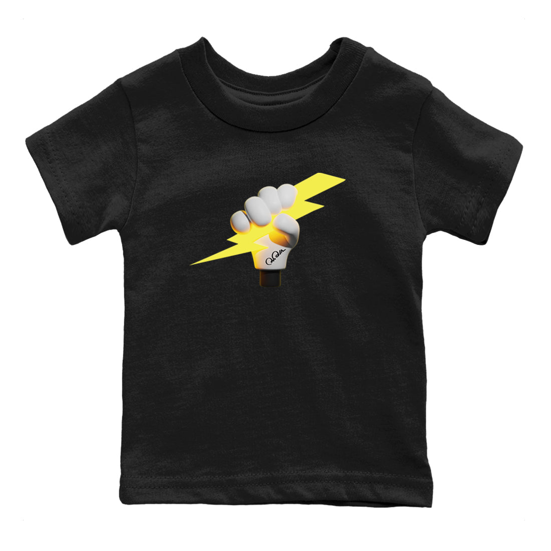 Air Jordan 4 Thunder Sneaker Match Tees Grab The Thunder Sneaker Tees Yellow AJ4 Thunder Sneaker Release Tees Kids Shirts Black 2