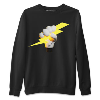 Air Jordan 4 Thunder Sneaker Match Tees Grab The Thunder Sneaker Tees Yellow AJ4 Thunder Sneaker Release Tees Unisex Shirts Black 2