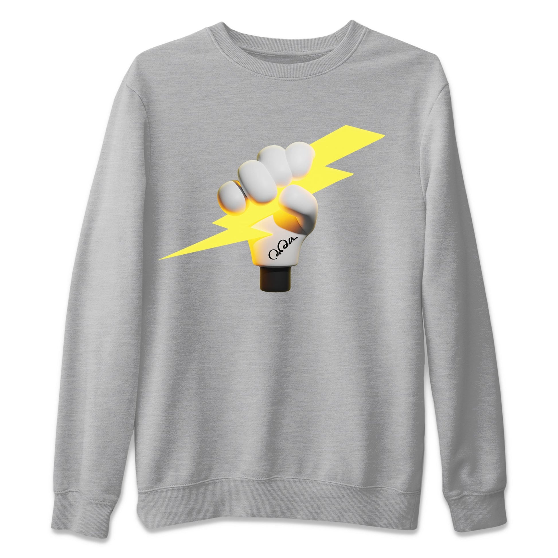Air Jordan 4 Thunder Sneaker Match Tees Grab The Thunder Sneaker Tees Yellow AJ4 Thunder Sneaker Release Tees Unisex Shirts Heather Grey 2