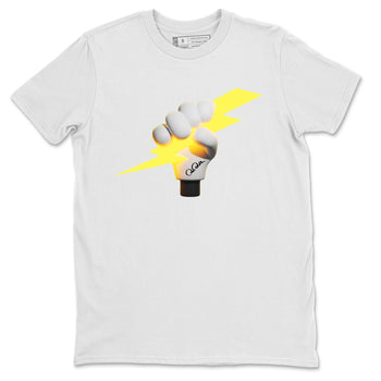 Air Jordan 4 Thunder Sneaker Match Tees Grab The Thunder Sneaker Tees Yellow AJ4 Thunder Sneaker Release Tees Unisex Shirts White 2