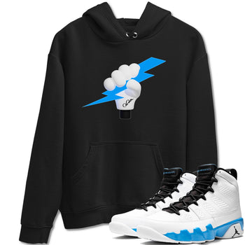 9s Powder Blue shirt to match jordans Grab The Thunder sneaker tees Air Jordan 9 Powder Blue SNRT Sneaker Release Tees unisex cotton Black 1 crew neck shirt