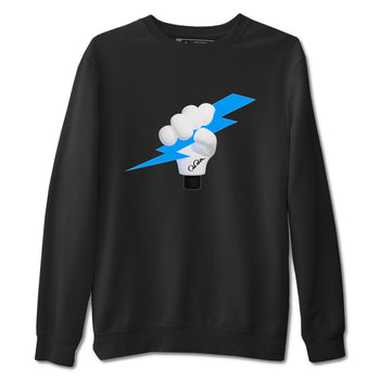 9s Powder Blue shirt to match jordans Grab The Thunder sneaker tees Air Jordan 9 Powder Blue SNRT Sneaker Release Tees unisex cotton Black 2 crew neck shirt