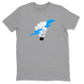 9s Powder Blue shirt to match jordans Grab The Thunder sneaker tees Air Jordan 9 Powder Blue SNRT Sneaker Release Tees unisex cotton Heather Grey 2 crew neck shirt
