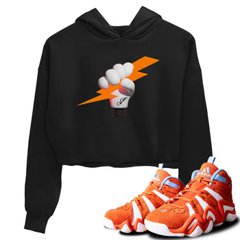 Crazy 8 Team Orange shirt to match jordans Grab The Thunder sneaker tees Adidas Crazy 8 Team Orange SNRT Sneaker Release Tees Black 1 Crop T-Shirt