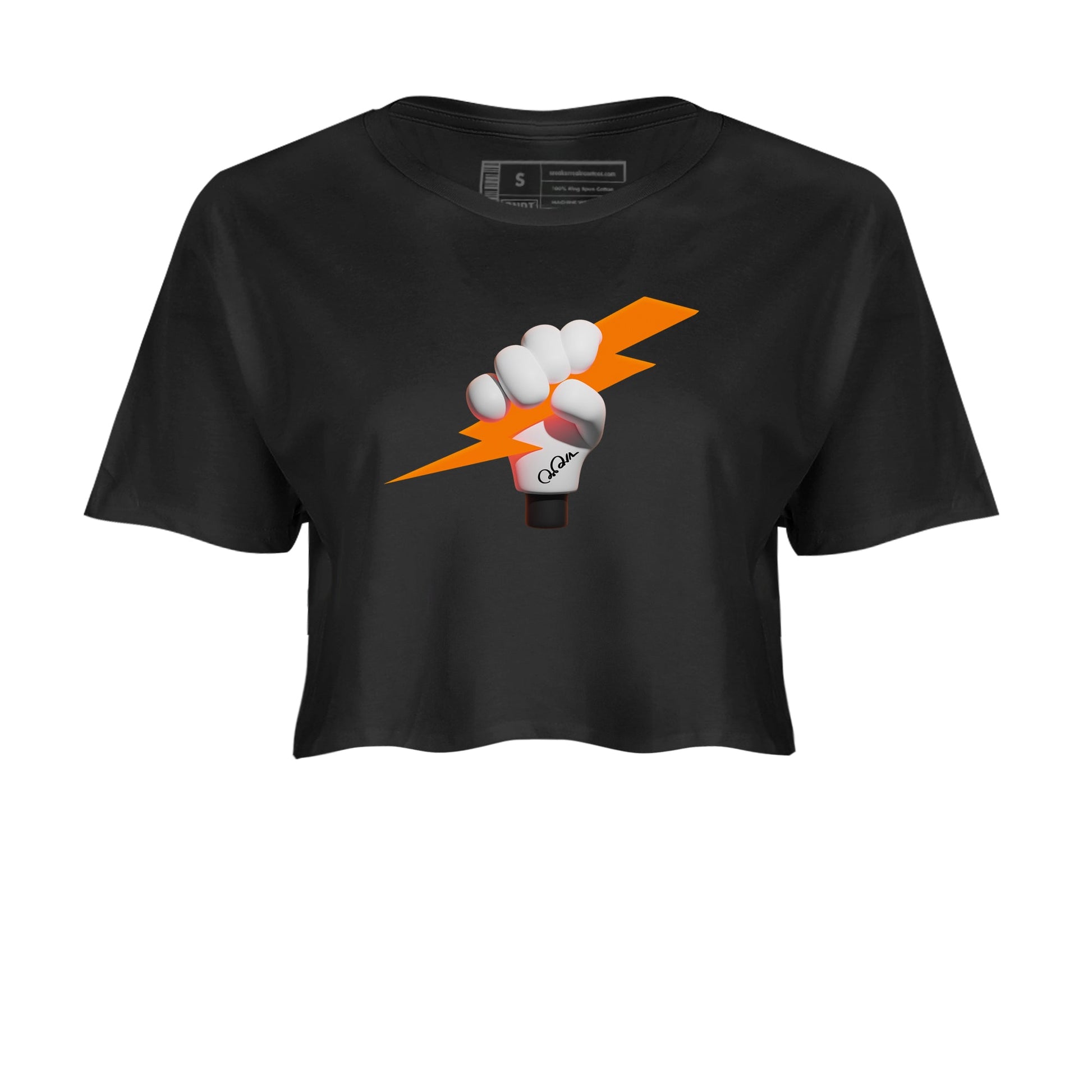 Crazy 8 Team Orange shirt to match jordans Grab The Thunder sneaker tees Adidas Crazy 8 Team Orange SNRT Sneaker Release Tees Black 2 Crop T-Shirt