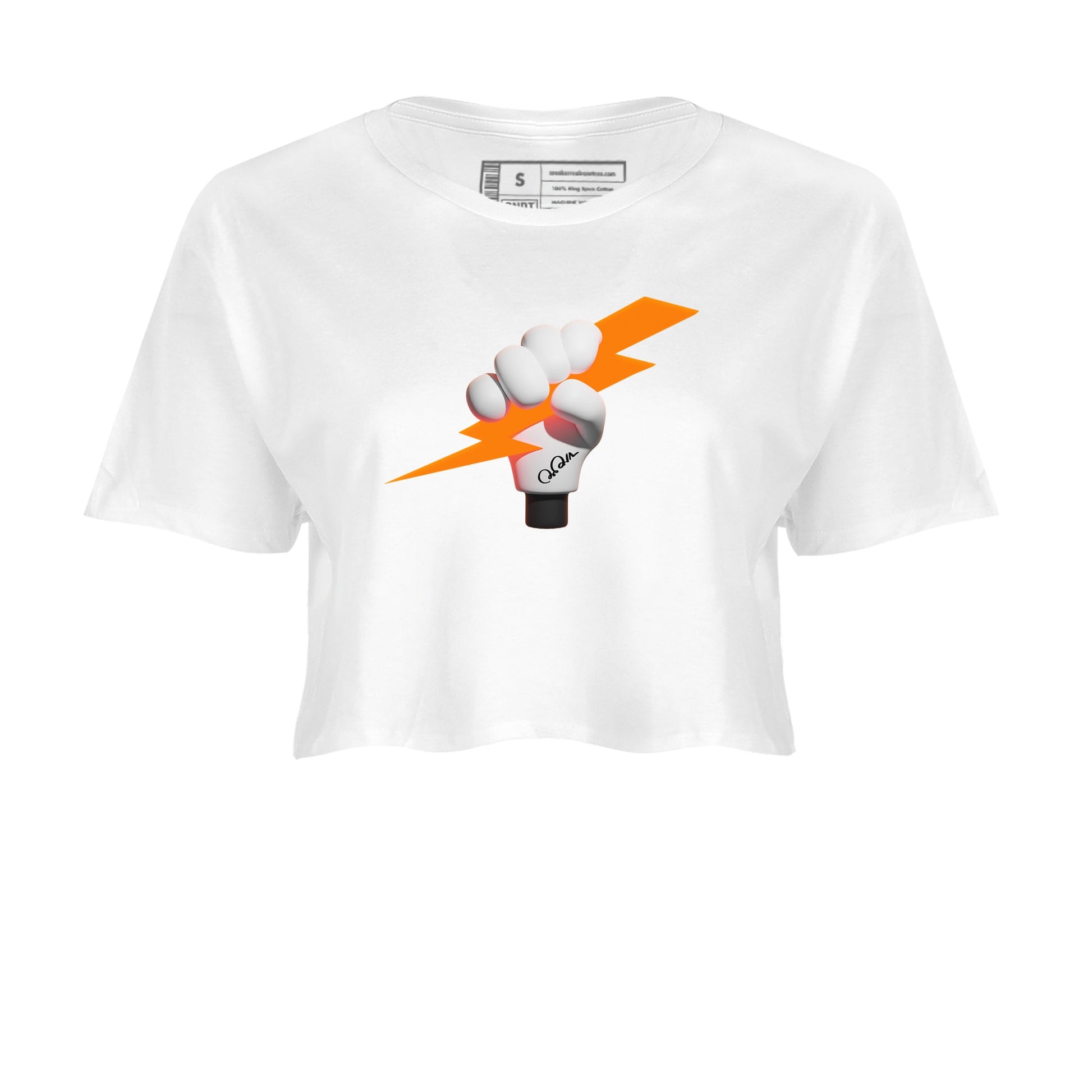 Crazy 8 Team Orange shirt to match jordans Grab The Thunder sneaker tees Adidas Crazy 8 Team Orange SNRT Sneaker Release Tees White 2 Crop T-Shirt