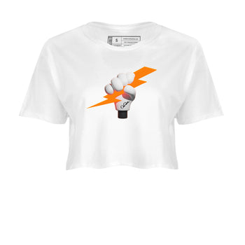 Crazy 8 Team Orange shirt to match jordans Grab The Thunder sneaker tees Adidas Crazy 8 Team Orange SNRT Sneaker Release Tees White 2 Crop T-Shirt