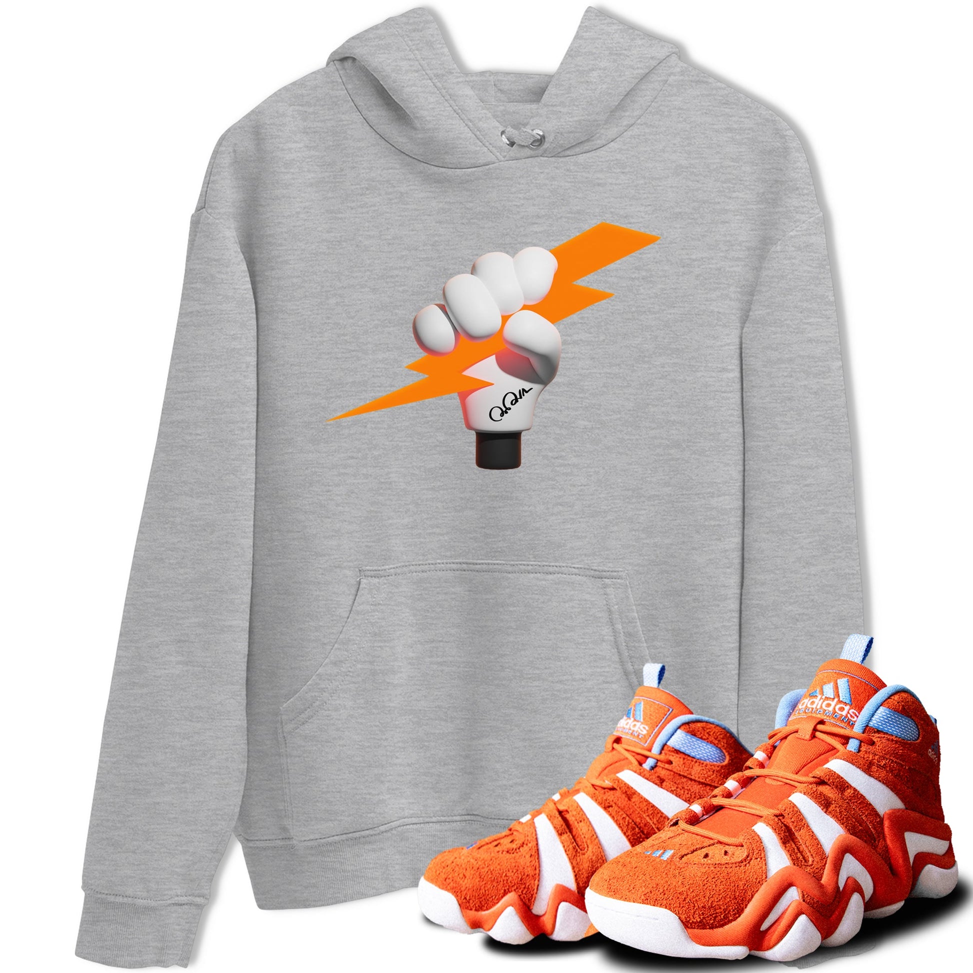Crazy 8 Team Orange shirt to match jordans Grab The Thunder sneaker tees Adidas Crazy 8 Team Orange SNRT Sneaker Release Tees Unisex Heather Grey 1 T-Shirt