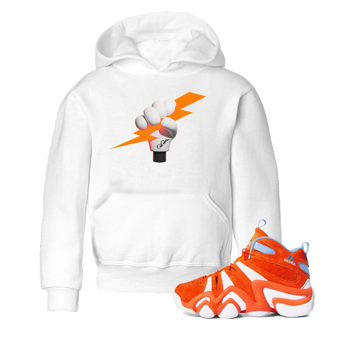 Crazy 8 Team Orange shirt to match jordans Grab The Thunder sneaker tees Adidas Crazy 8 Team Orange SNRT Sneaker Release Tees Baby Toddler White 1 T-Shirt