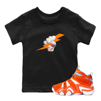 Crazy 8 Team Orange shirt to match jordans Grab The Thunder sneaker tees Adidas Crazy 8 Team Orange SNRT Sneaker Release Tees Baby Toddler Black 1 T-Shirt
