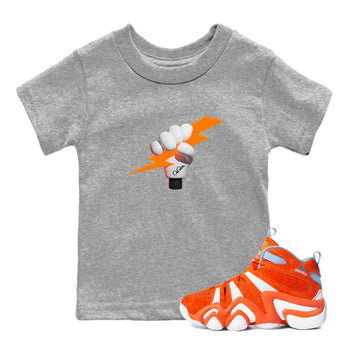 Crazy 8 Team Orange shirt to match jordans Grab The Thunder sneaker tees Adidas Crazy 8 Team Orange SNRT Sneaker Release Tees Baby Toddler Heather Grey 1 T-Shirt
