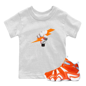 Crazy 8 Team Orange shirt to match jordans Grab The Thunder sneaker tees Adidas Crazy 8 Team Orange SNRT Sneaker Release Tees Baby Toddler White 1 T-Shirt
