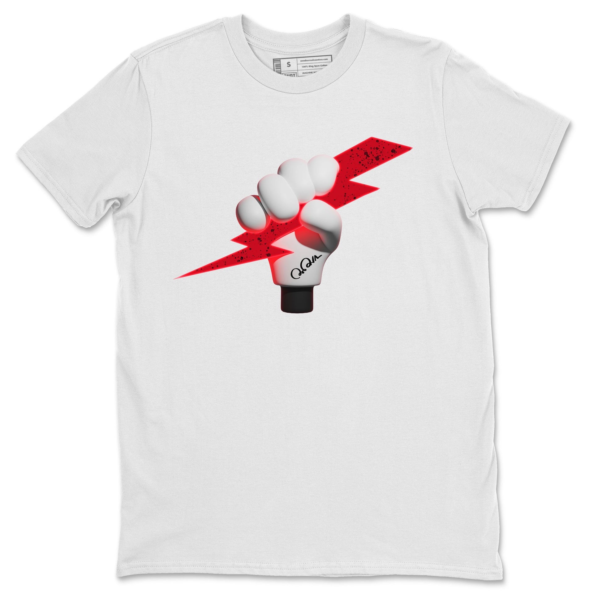 Air Jordan 4 Red Cement Sneaker Match Tees Grab Thunder Sneaker Tees AJ4 Retro OG Red Cement Sneaker Release Tees Unisex Shirts White 2