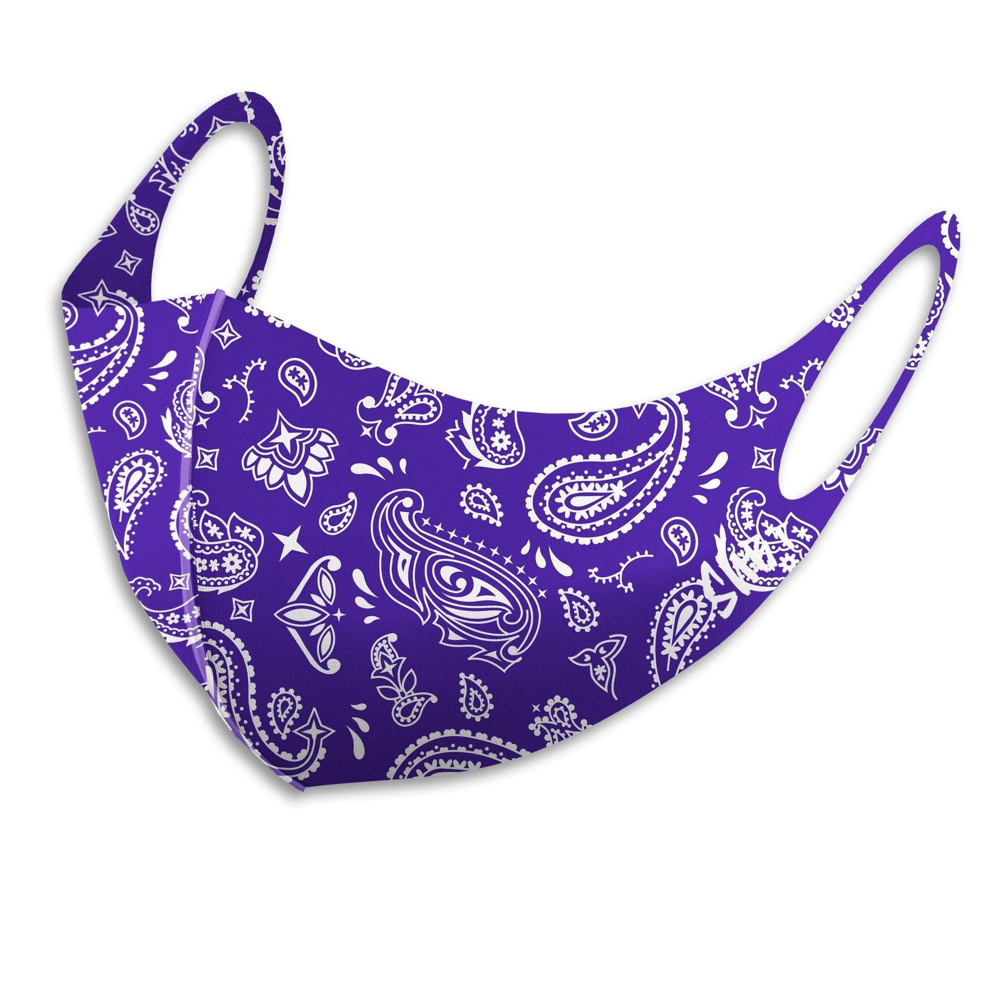 Air Jordan 1 Retro Court Purple Sneaker Matching Outfit Unisex AJ1 Court Purple Premium Face Mask Bandana design Mask 2