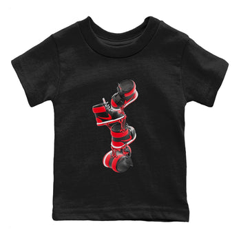 Air Jordan 1 Satin Bred shirt to match jordans Gum Stuck On Shoes sneaker tees AJ1 Satin Bred SNRT Sneaker Release Tees Baby Toddler Black 2 T-Shirt