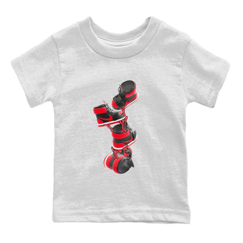Air Jordan 1 Satin Bred shirt to match jordans Gum Stuck On Shoes sneaker tees AJ1 Satin Bred SNRT Sneaker Release Tees Baby Toddler White 2 T-Shirt