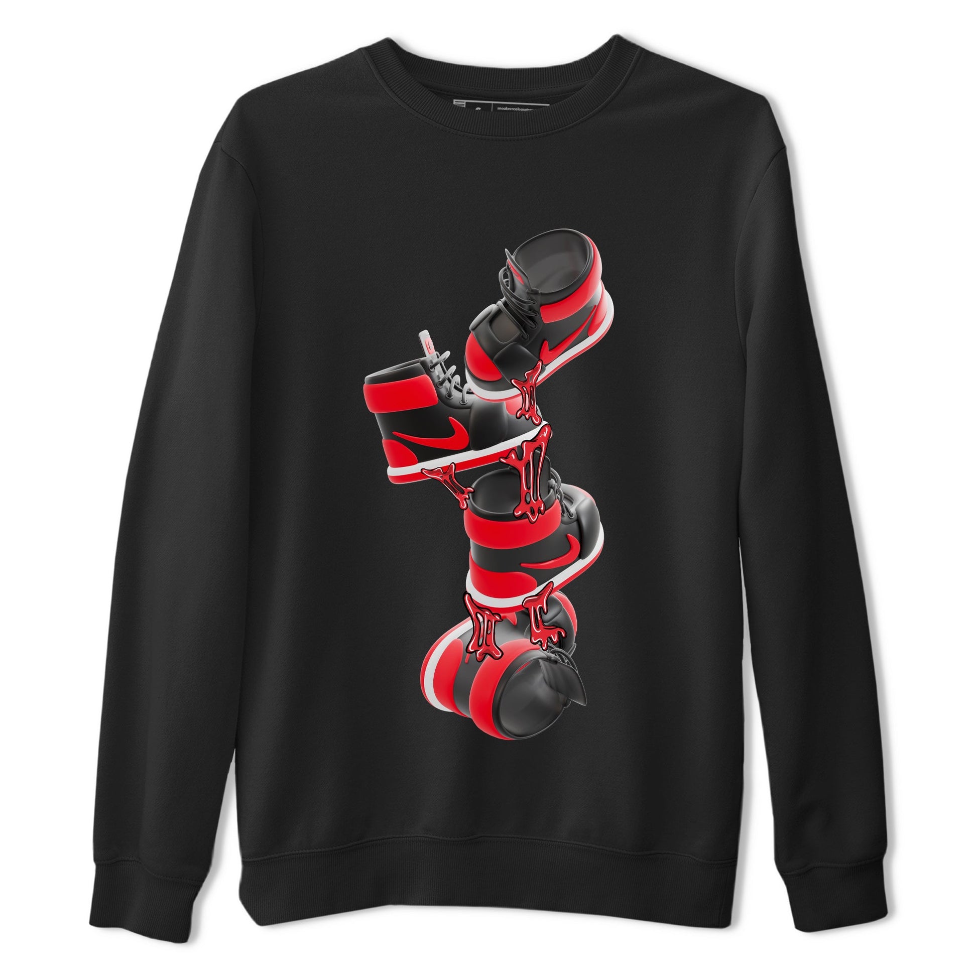 Air Jordan 1 Satin Bred shirt to match jordans Gum Stuck On Shoes sneaker tees AJ1 Satin Bred SNRT Sneaker Release Tees Unisex Black 2 T-Shirt
