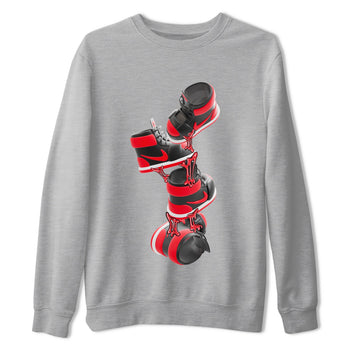 Air Jordan 1 Satin Bred shirt to match jordans Gum Stuck On Shoes sneaker tees AJ1 Satin Bred SNRT Sneaker Release Tees Unisex Heather Grey 2 T-Shirt