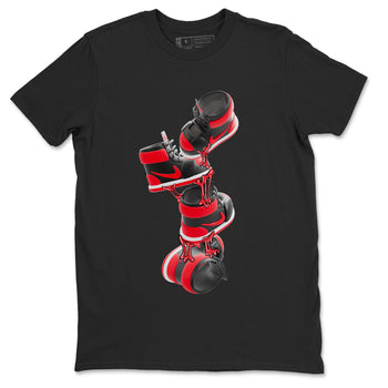 Air Jordan 1 Satin Bred shirt to match jordans Gum Stuck On Shoes sneaker tees AJ1 Satin Bred SNRT Sneaker Release Tees Unisex Black 2 T-Shirt