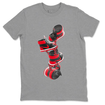 Air Jordan 1 Satin Bred shirt to match jordans Gum Stuck On Shoes sneaker tees AJ1 Satin Bred SNRT Sneaker Release Tees Unisex Heather Grey 2 T-Shirt