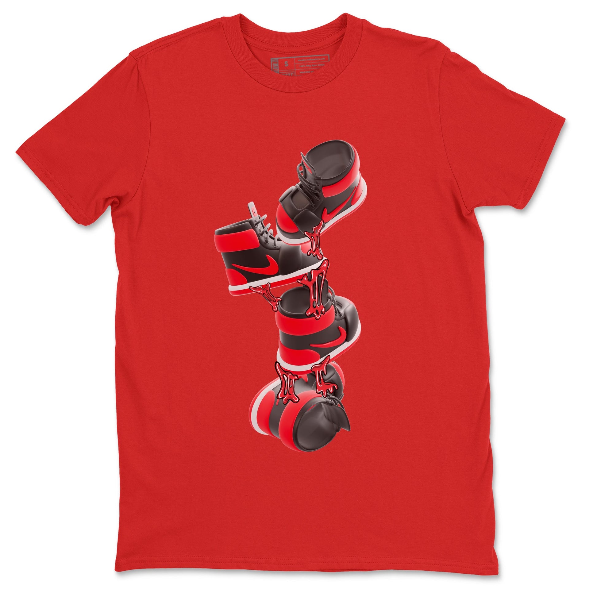 Air Jordan 1 Satin Bred shirt to match jordans Gum Stuck On Shoes sneaker tees AJ1 Satin Bred SNRT Sneaker Release Tees Unisex Red 2 T-Shirt