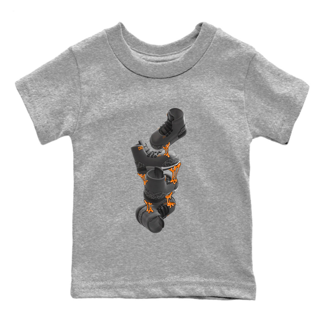 Air Jordan 3 Fear shirt to match jordans Gum Stuck On Shoes sneaker tees AJ3 Fear SNRT Sneaker Release Tees Baby Toddler Heather Grey 2 T-Shirt