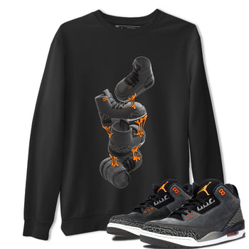 Air Jordan 3 Fear shirt to match jordans Gum Stuck On Shoes sneaker tees AJ3 Fear SNRT Sneaker Release Tees Unisex Black 1 T-Shirt