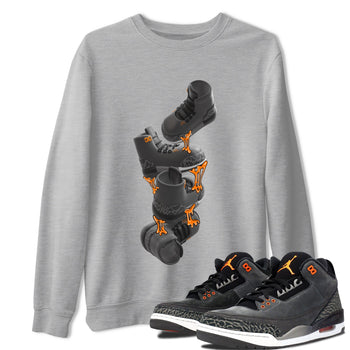 Air Jordan 3 Fear shirt to match jordans Gum Stuck On Shoes sneaker tees AJ3 Fear SNRT Sneaker Release Tees Unisex Heather Grey 1 T-Shirt