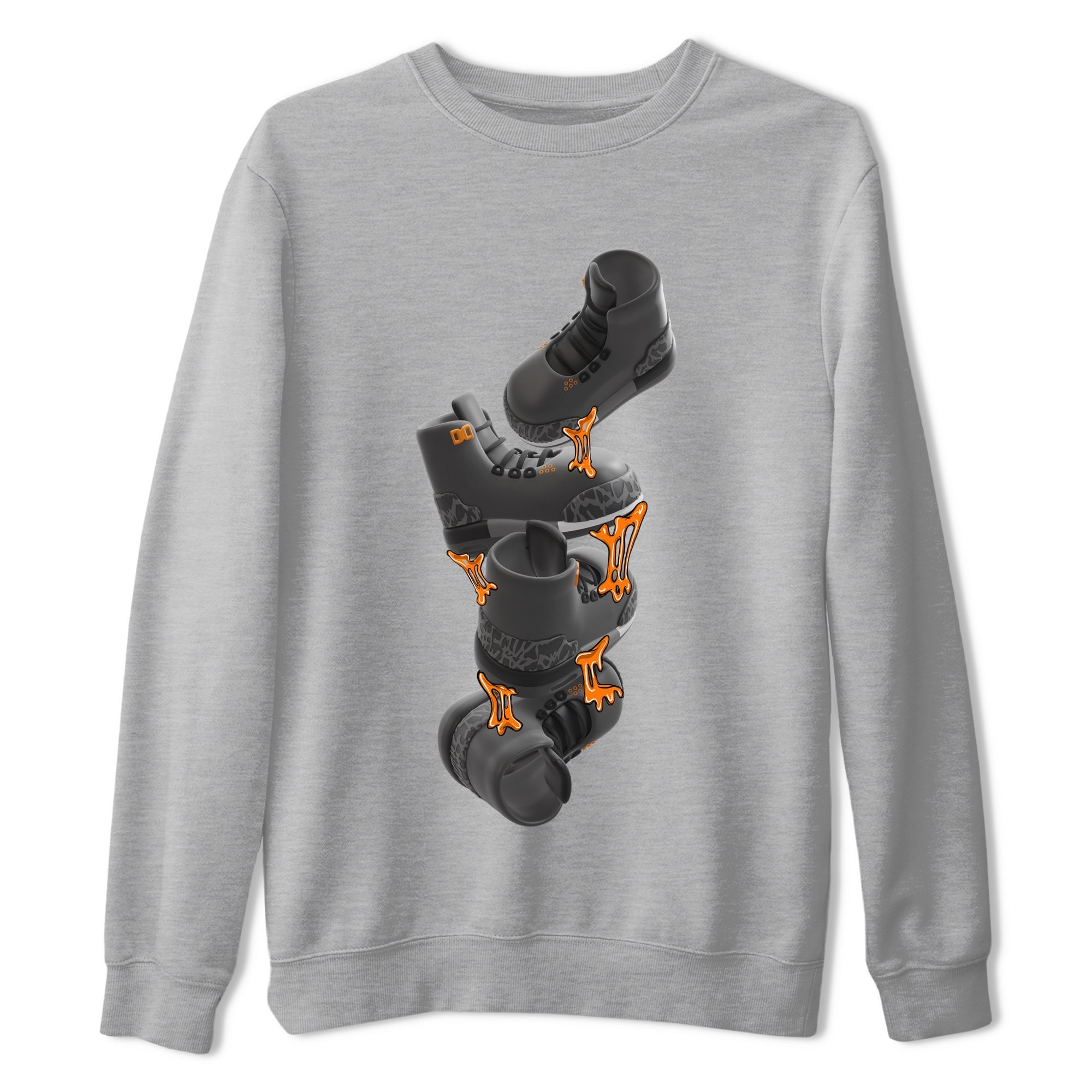 Air Jordan 3 Fear shirt to match jordans Gum Stuck On Shoes sneaker tees AJ3 Fear SNRT Sneaker Release Tees Unisex Heather Grey 2 T-Shirt