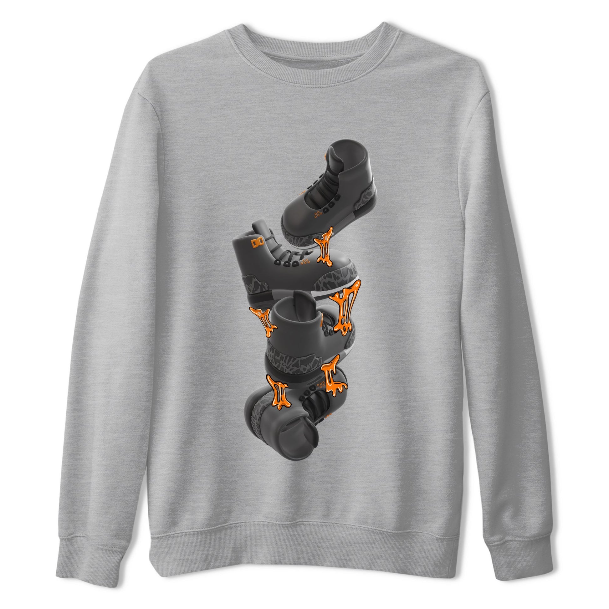 Air Jordan 3 Fear shirt to match jordans Gum Stuck On Shoes sneaker tees AJ3 Fear SNRT Sneaker Release Tees Unisex Heather Grey 2 T-Shirt