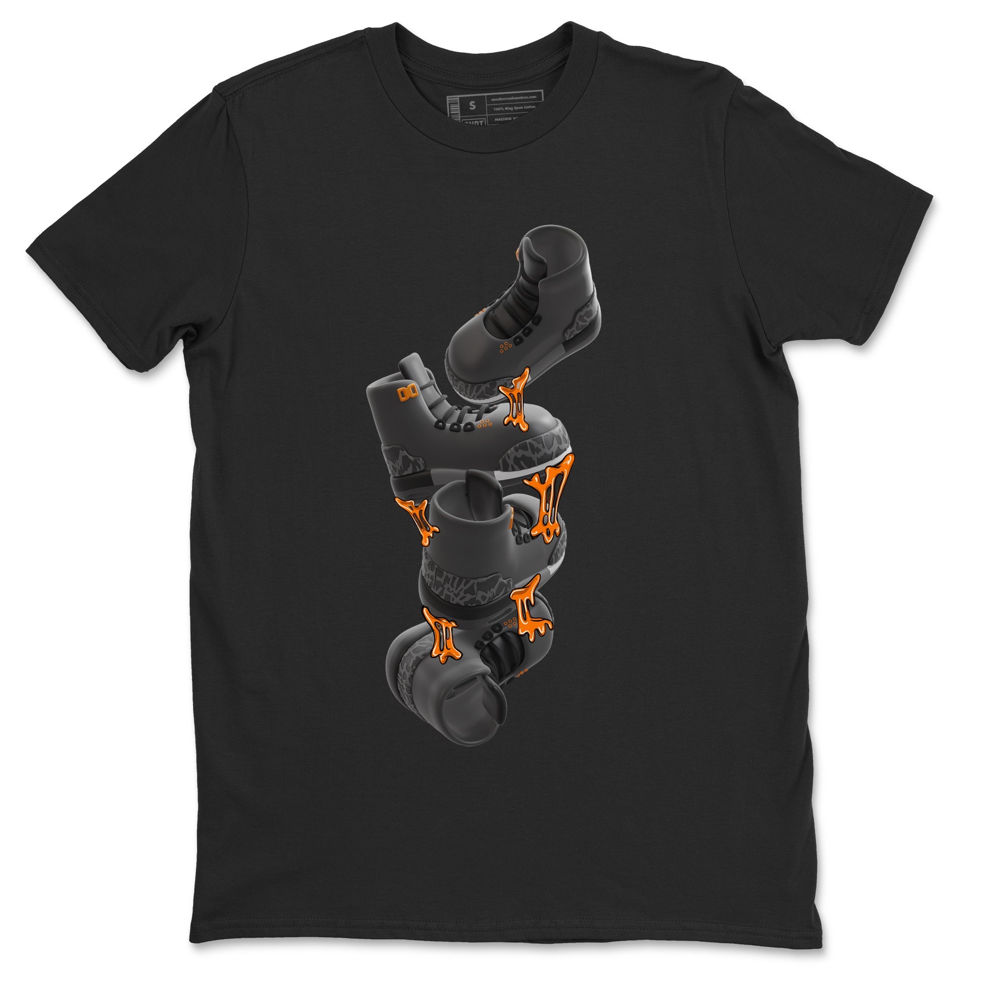 Air Jordan 3 Fear shirt to match jordans Gum Stuck On Shoes sneaker tees AJ3 Fear SNRT Sneaker Release Tees Unisex Black 2 T-Shirt