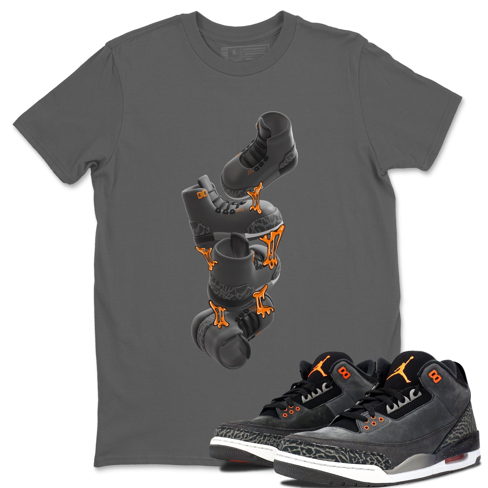 Air Jordan 3 Fear shirt to match jordans Gum Stuck On Shoes sneaker tees AJ3 Fear SNRT Sneaker Release Tees Unisex Cool Grey 1 T-Shirt