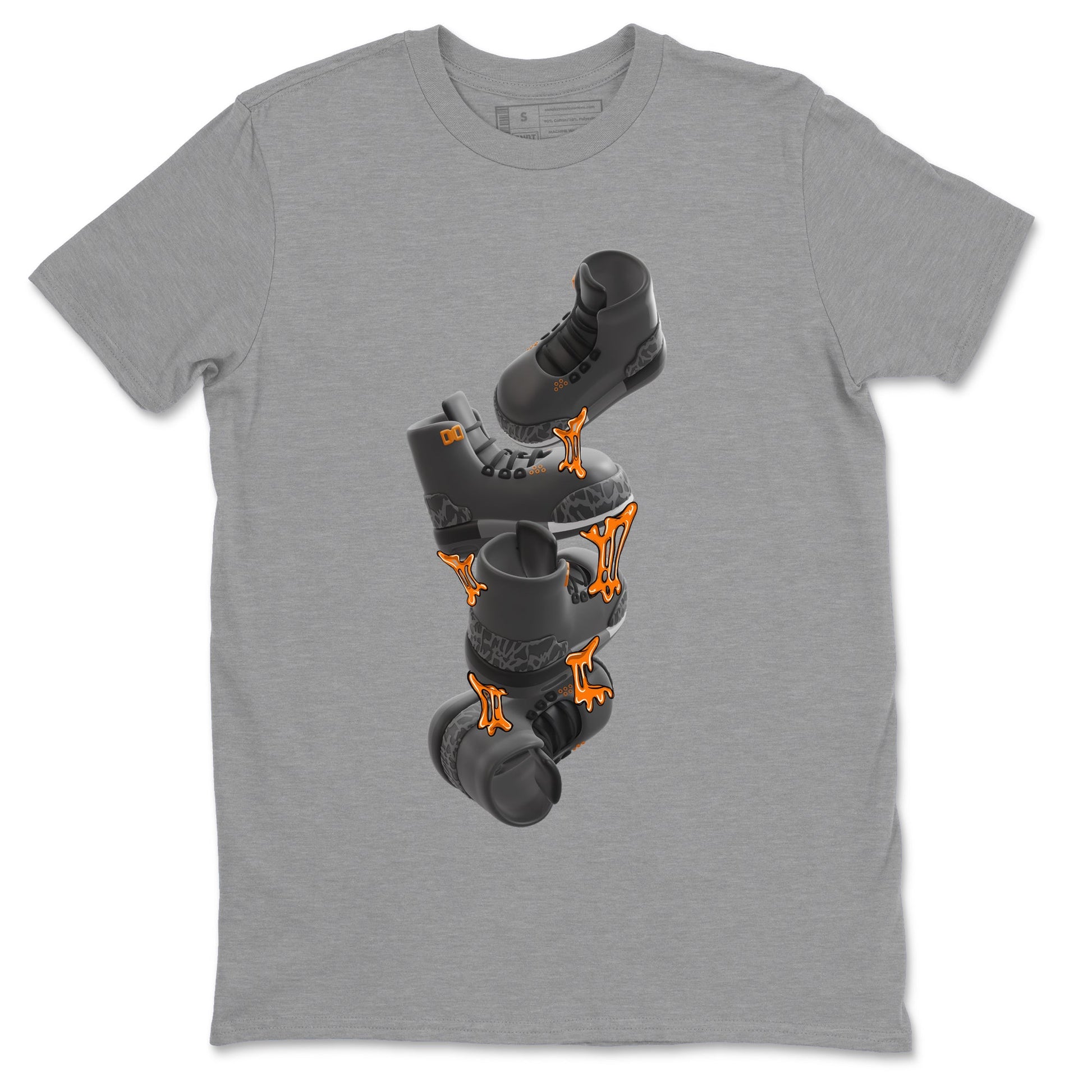 Air Jordan 3 Fear shirt to match jordans Gum Stuck On Shoes sneaker tees AJ3 Fear SNRT Sneaker Release Tees Unisex Heather Grey 2 T-Shirt